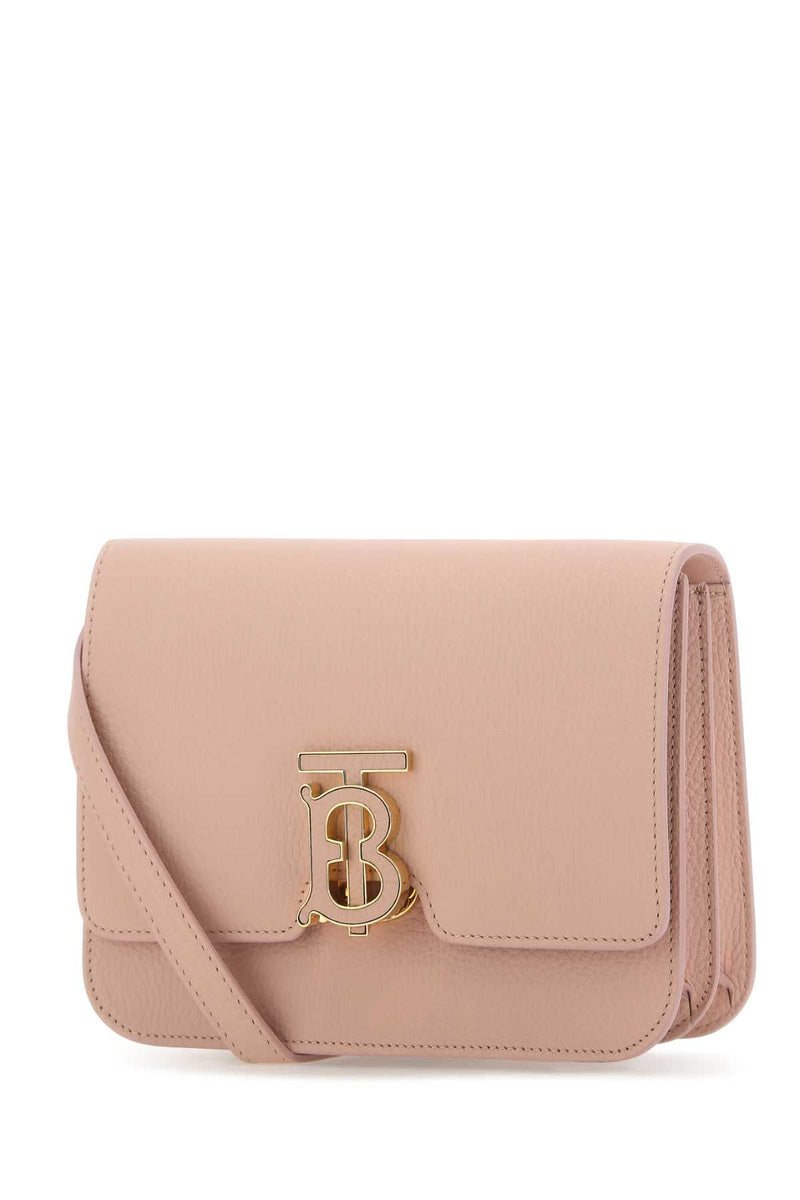 Burberry Tb Logo Leather Crossbody Bag — Pink
