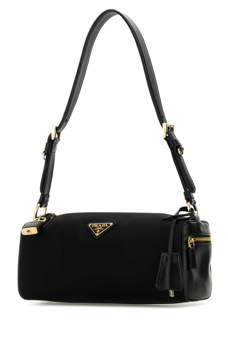 Prada Tessuti Shoulder Bag — Black Poliammidericiclata-vitello