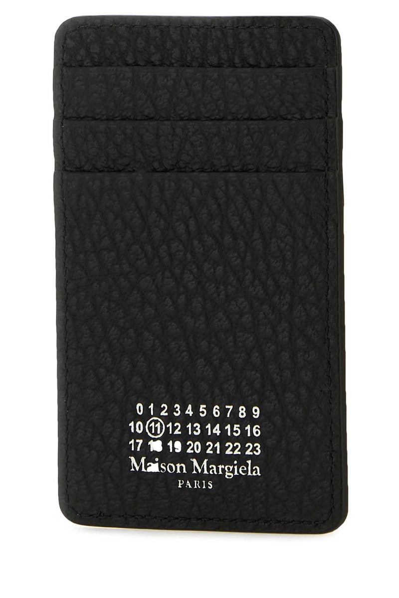 Maison Margiela Vertical Card Case — Black Exterior: Leather Wallet