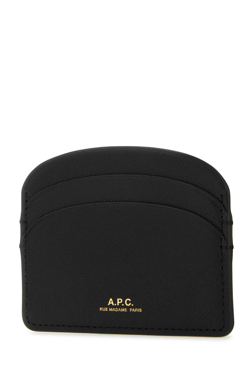 A.p.c. Rue Madame Card Case — Black Calf Cases