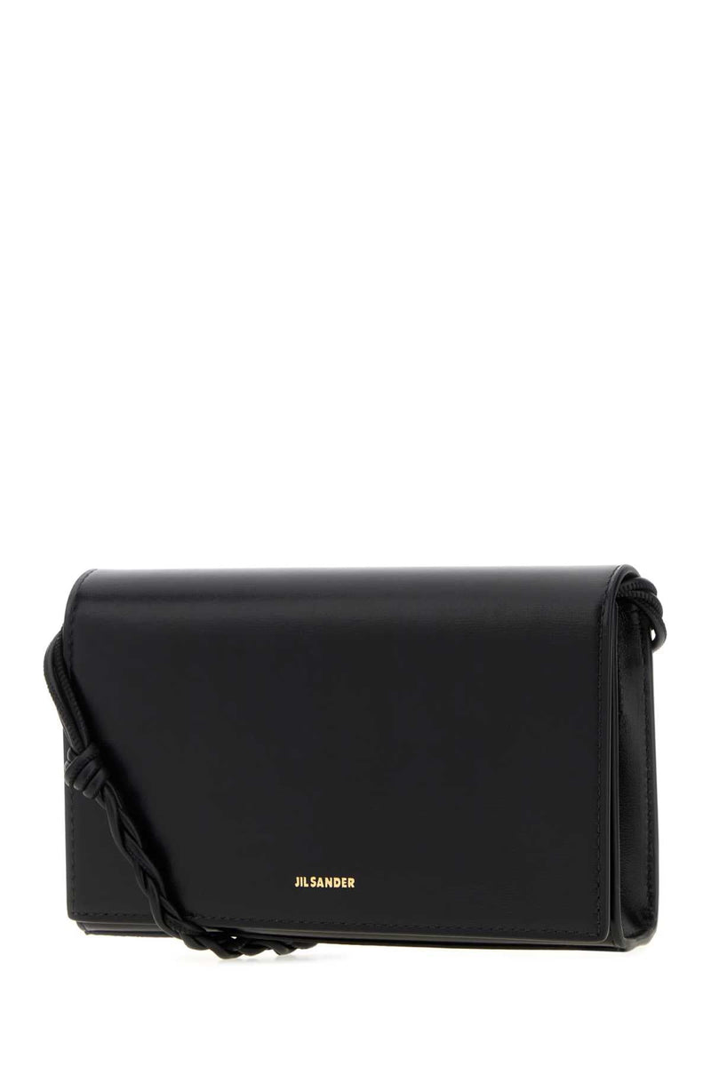 Jil Sander Tangle Wallet — Black Exterior: Calf
