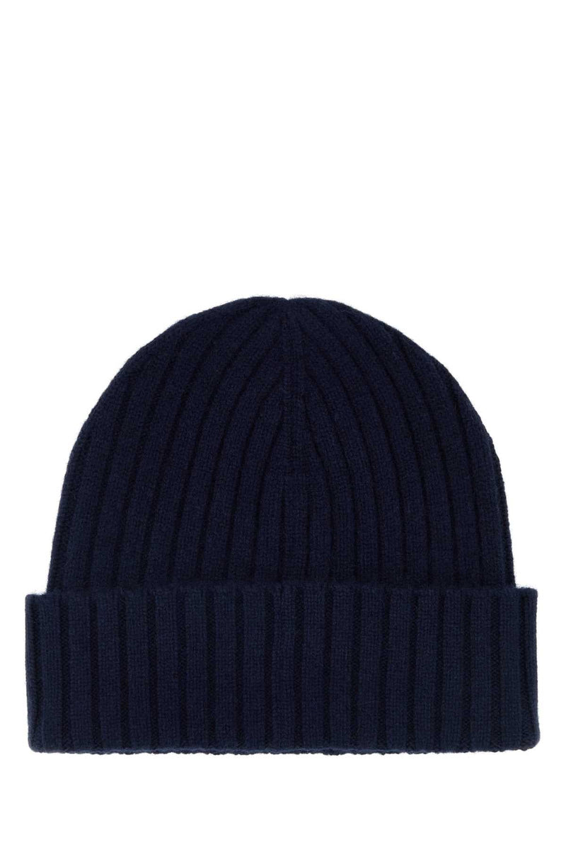 Sporty & Rich Heritage Beanie — Navy Exterior: Cashmere Wool Beanies