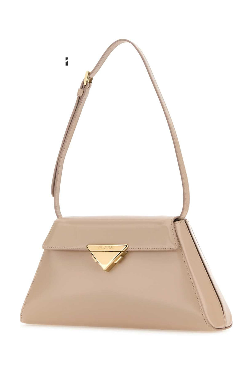Prada Vitello Leather Shoulder Bag — Pink