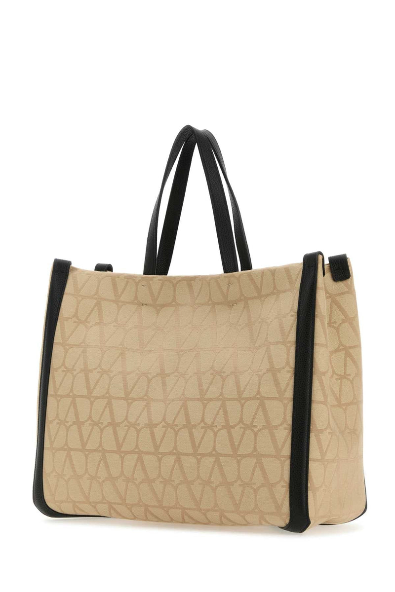 Valentino Garavani Toile Iconographe Tote Bag — Beige