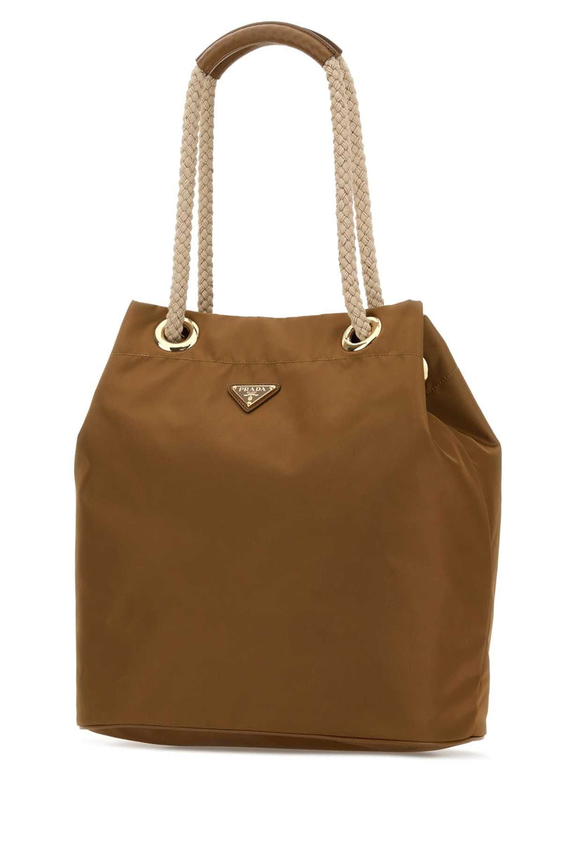 Prada Mariner Bucket Bag — Brown