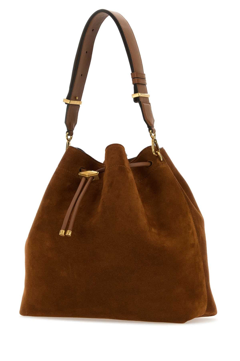 Jimmy Choo Bucket Bag — Brown Calf Brass