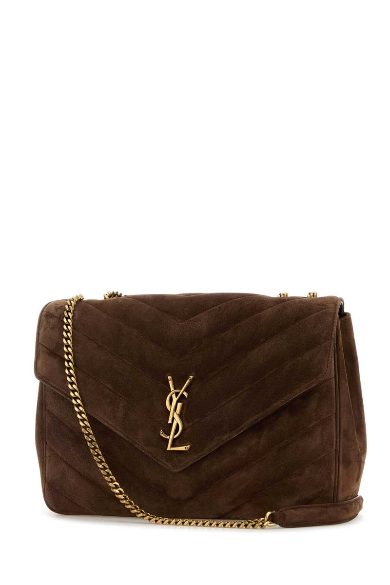 Saint Laurent Loulou Shoulder Bag — Brown