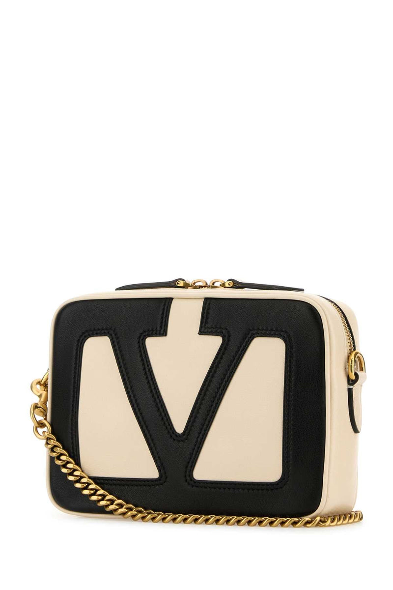 Valentino Garavani Case Crossbody Bag — Beige
