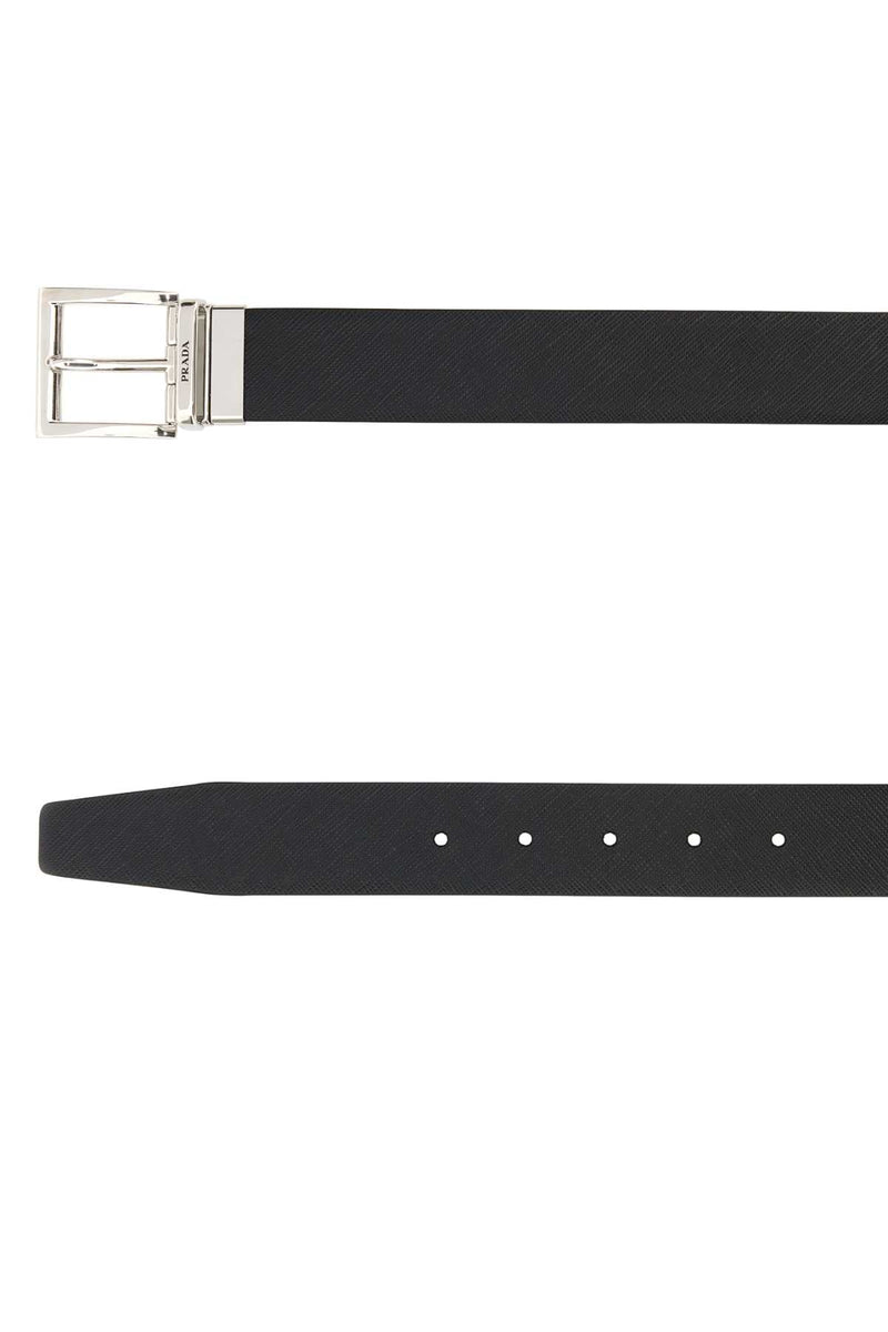 Prada Belt — Black Calfleather