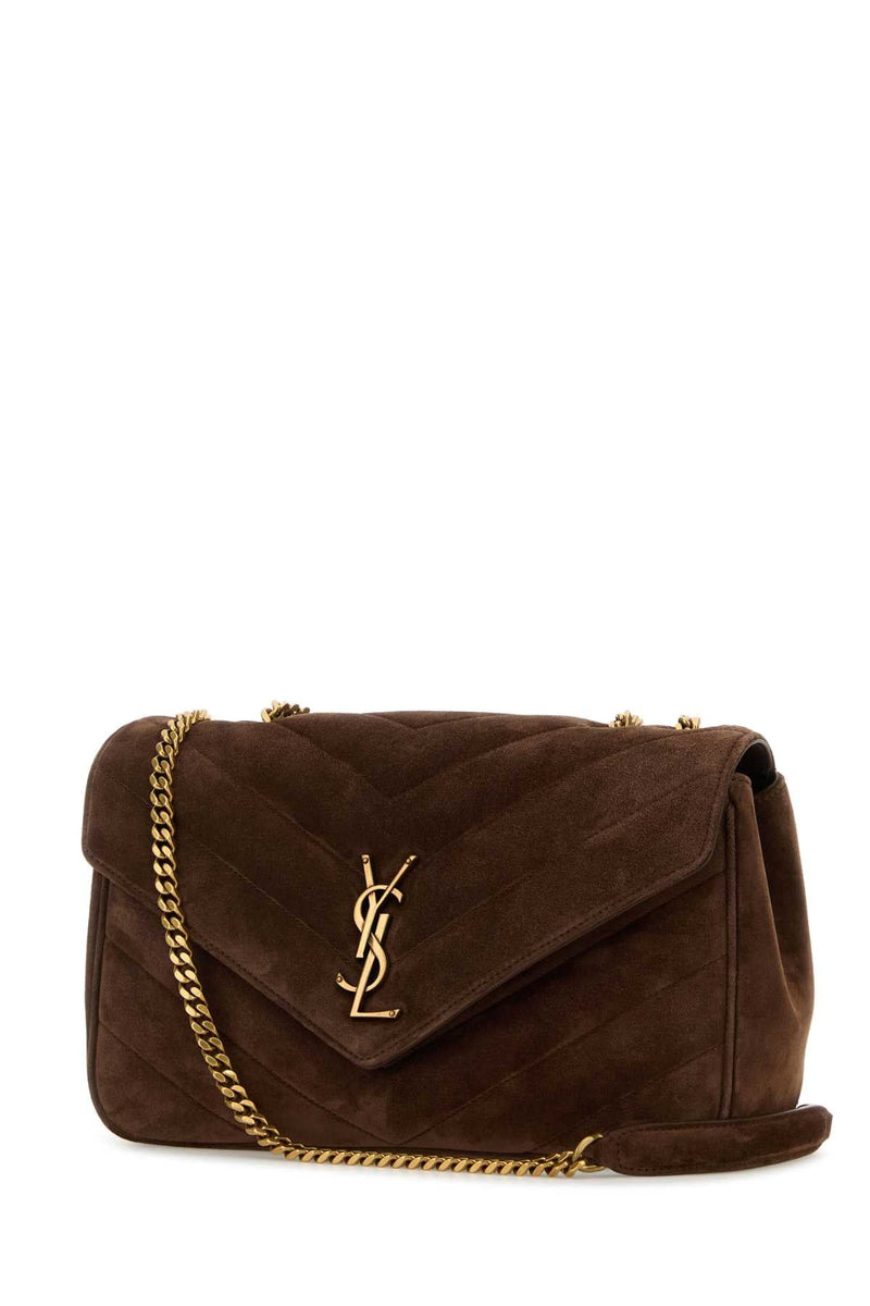 Saint Laurent Loulou Shoulder Bag — Brown