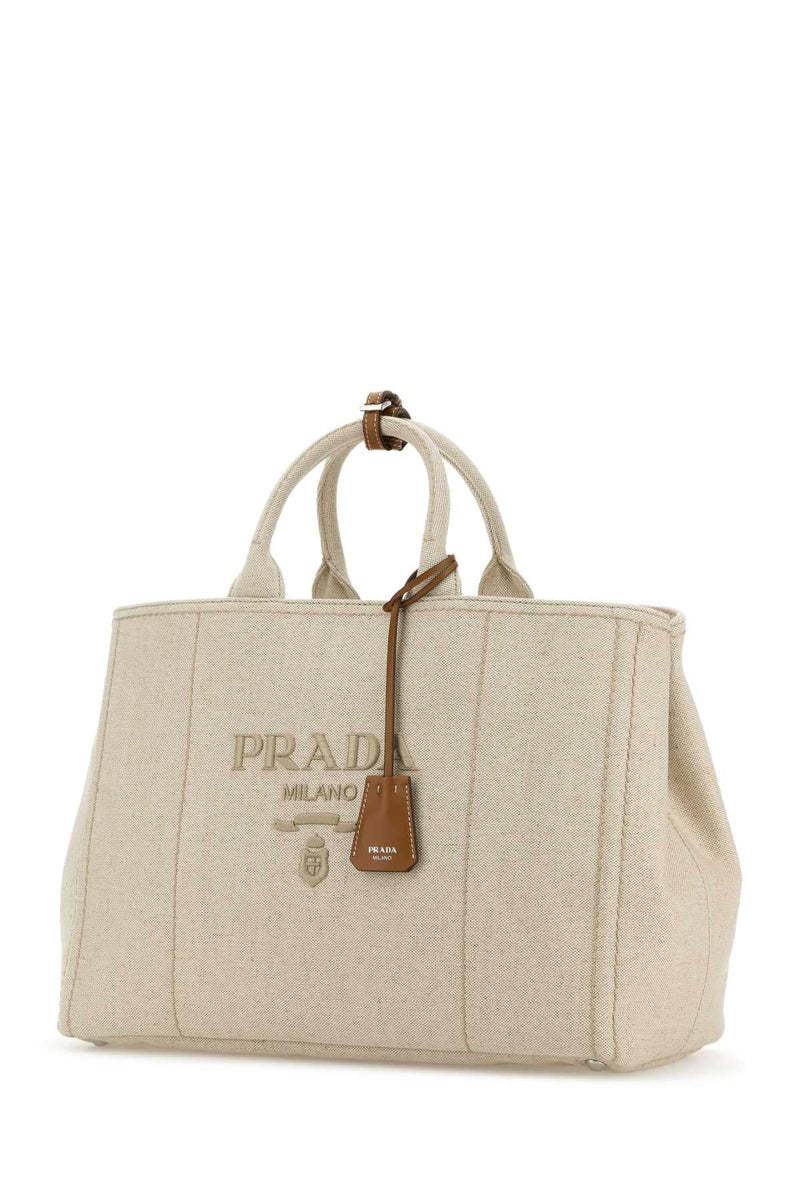Prada Milano Tote Bag — Beige Coli-vitello