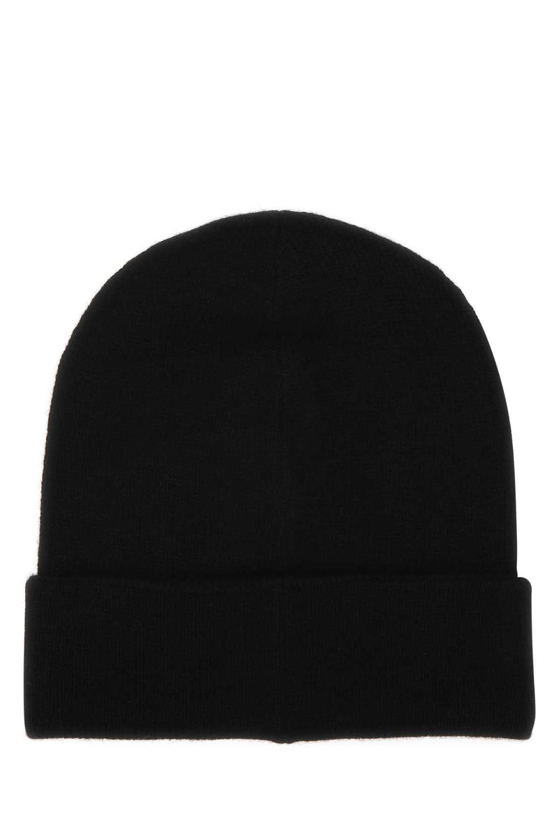 Alexander Mcqueen Hat Cashmere Beanie — Black Exterior: Beanies