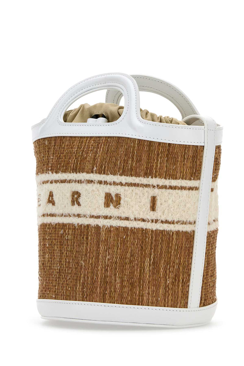 Marni Tropicalia Bucket Bag — Beige