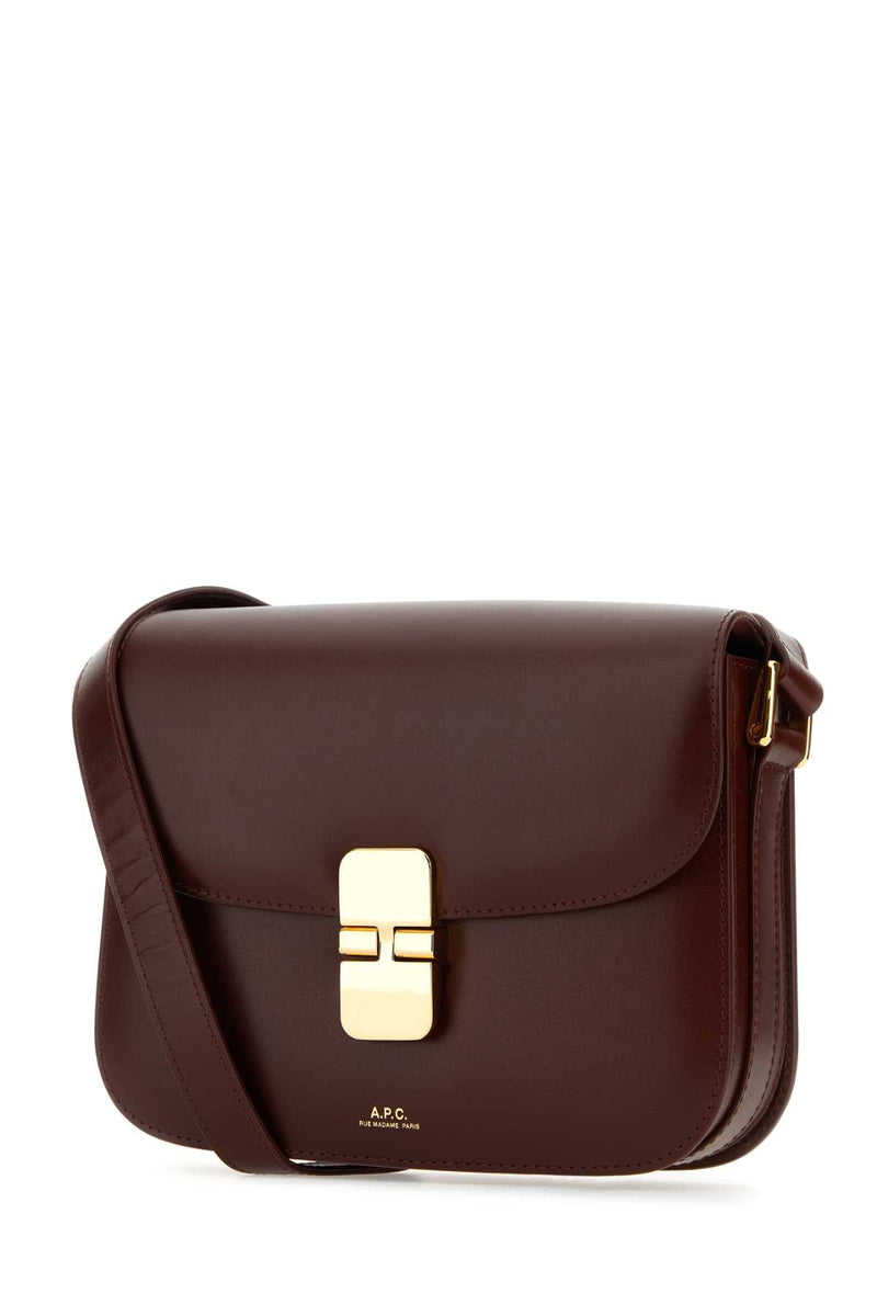 A.p.c. Grace Crossbody Bag — Burgundy Vache