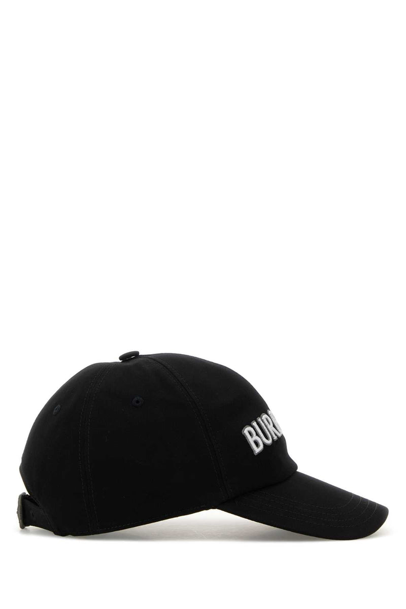Burberry A:mh Logo-Embroidered Cotton Baseball Cap — Black Caps