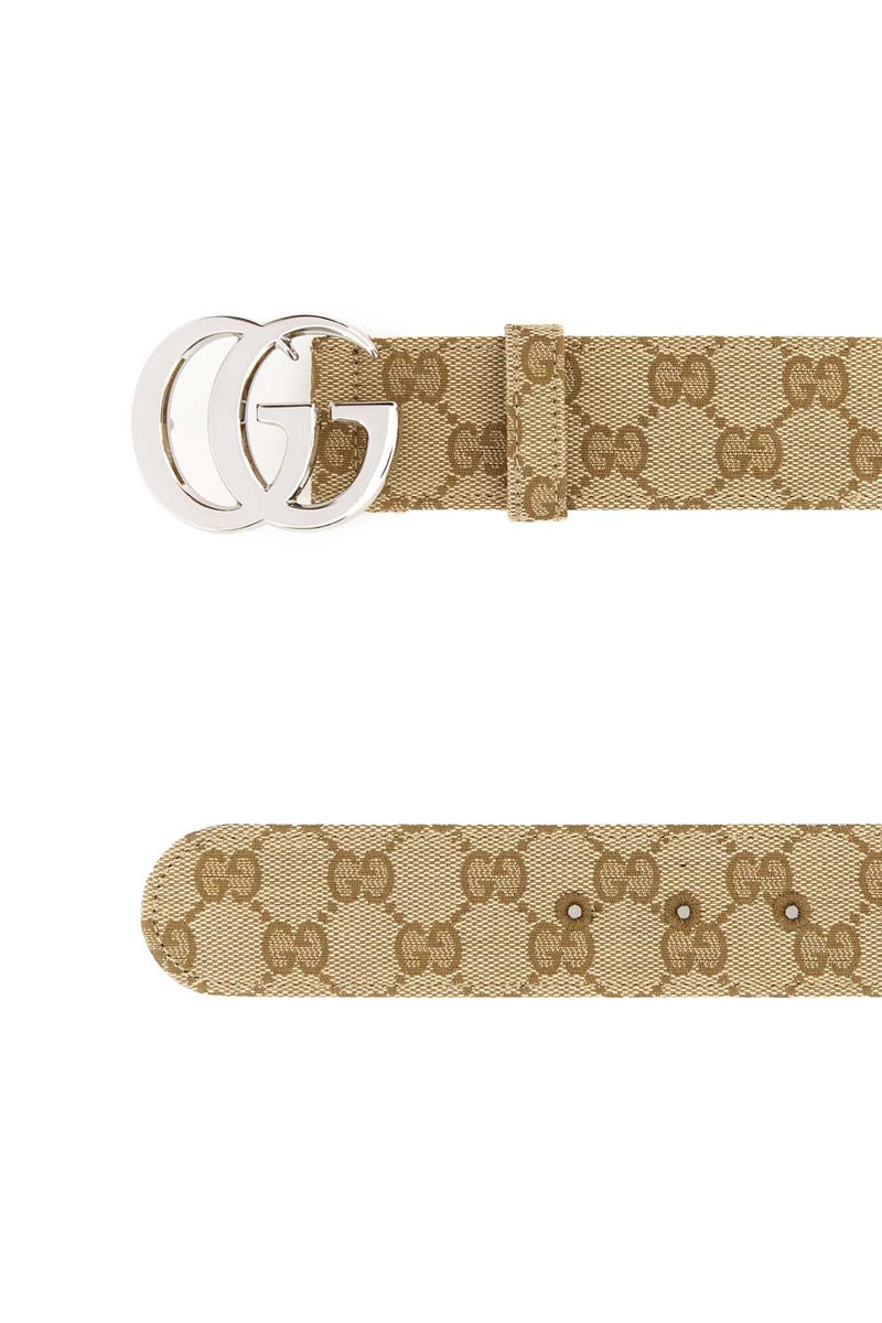 Gucci Gg Fabric Belt — Beige