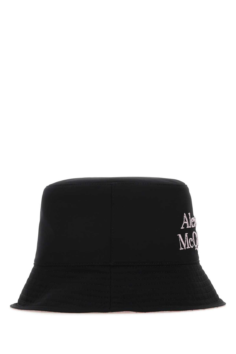 Alexander Mcqueen Nylon Reversible Bucket Hat — Black