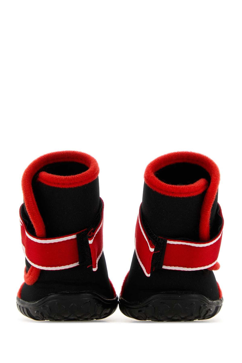Two-Tone Fabric Poldo Dog Couture X Moonboot Shoes Red Extra-Accessori Exterior: Sole: Rubber Accessory