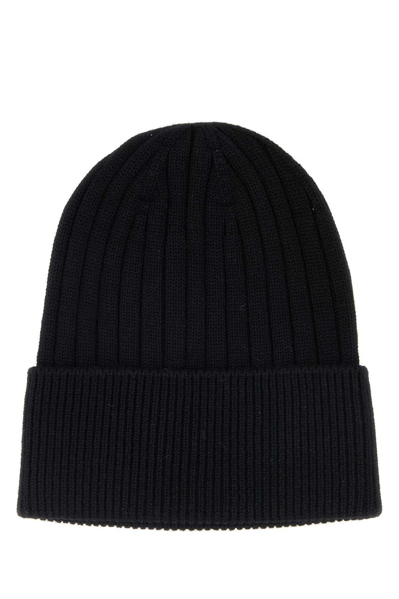 Gucci Hat Ribbed Wool Beanie — Black Fabric Beanies