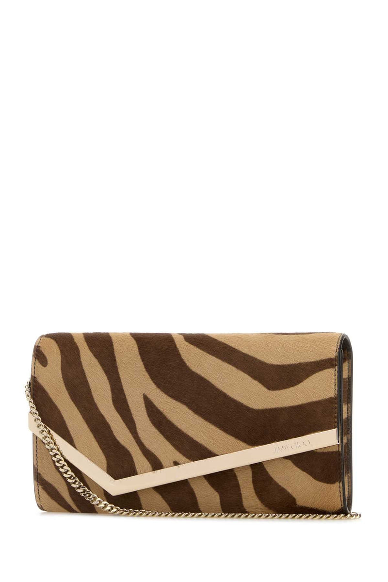 Jimmy Choo Emmie Clutch — Beige
