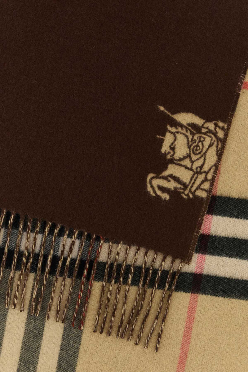 Burberry Solid Scarf — Brown Exterior: Cashmere Scarfs