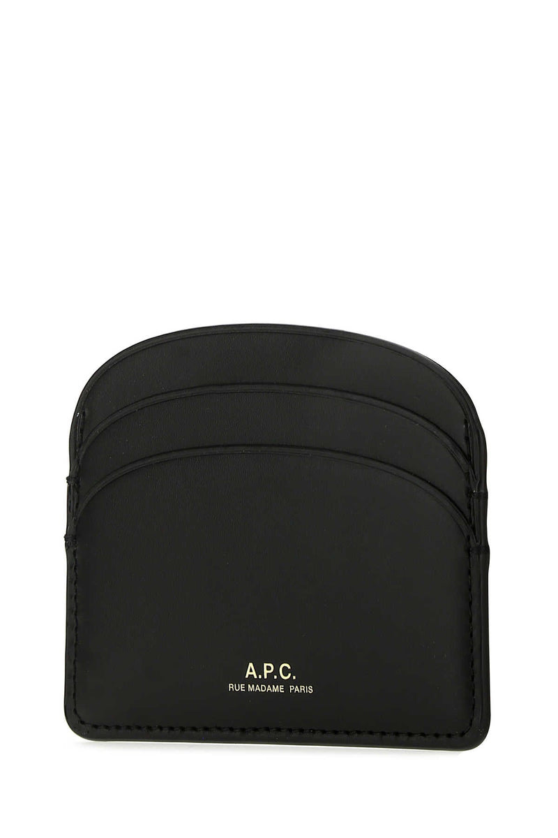A.p.c. Leather Card Case — Black Vache Cases