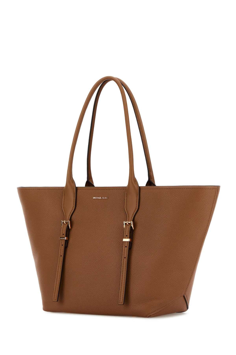 Michael By Kors Buckle Tote Bag — Brown