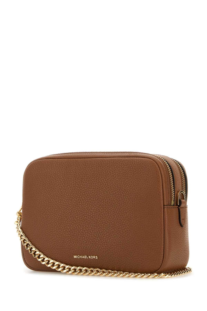 Michael By Kors Dblzp Shoulder Bag — Brown Cow Leather