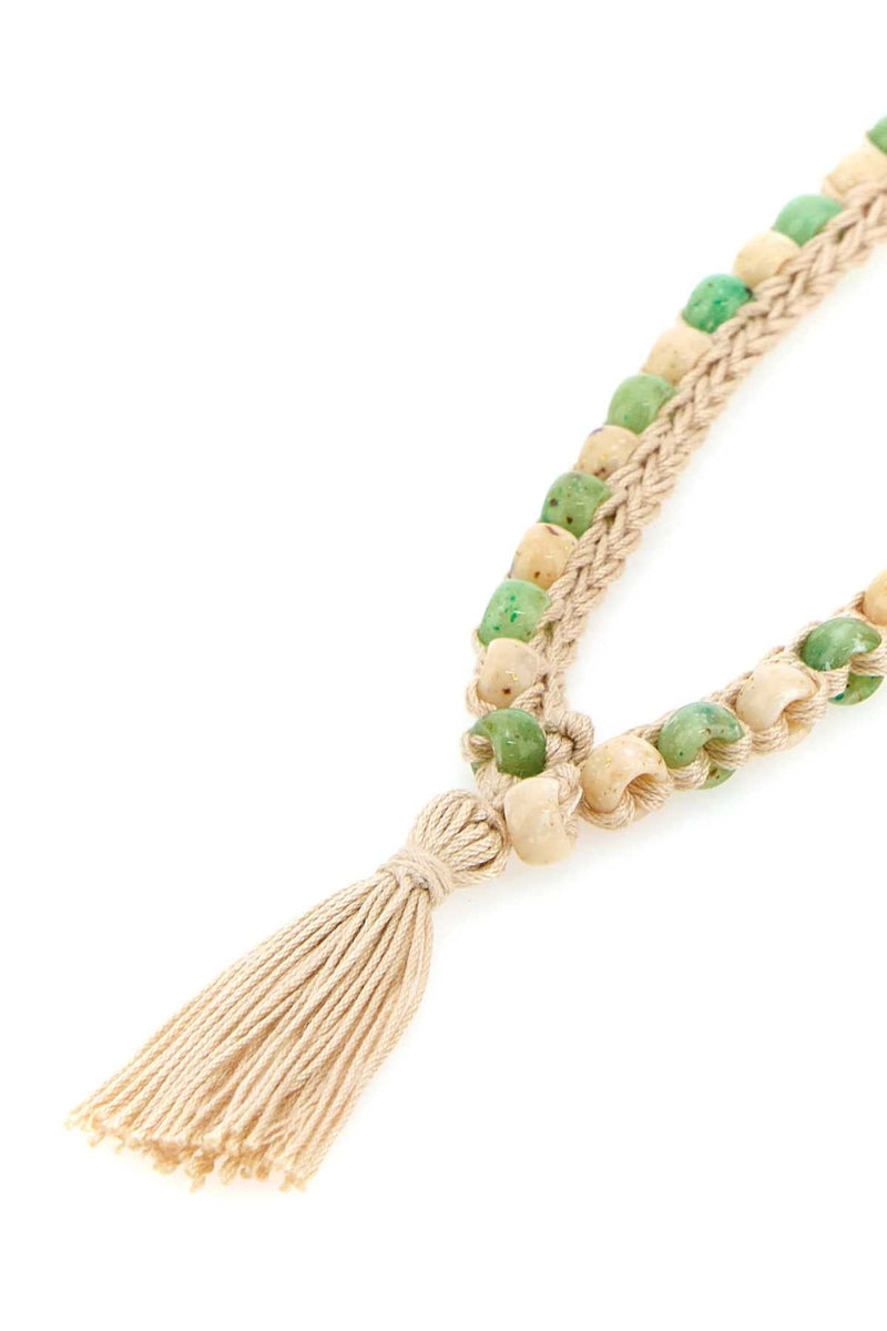 Alanui Embellished Crochet Necklace — Green Exterior: Cotton Necklaces