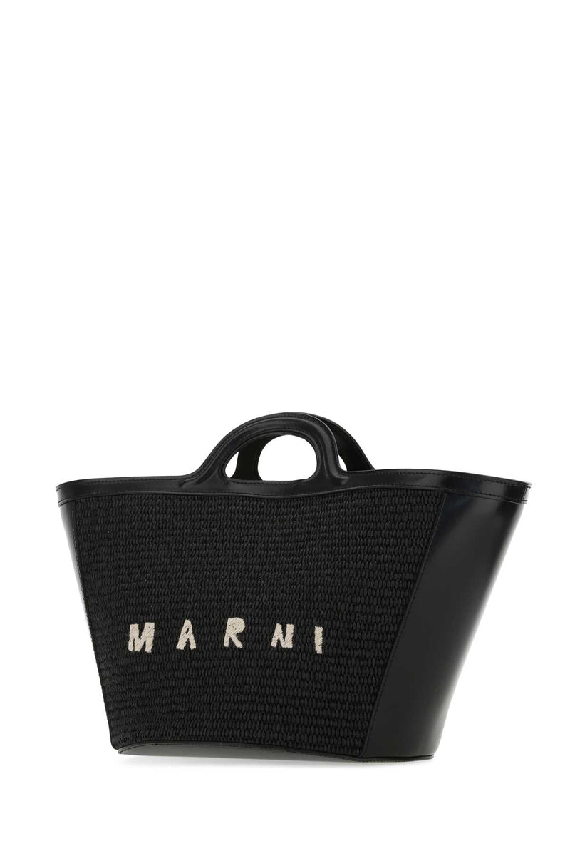 Marni Tropicalia Top Handle Bag — Black