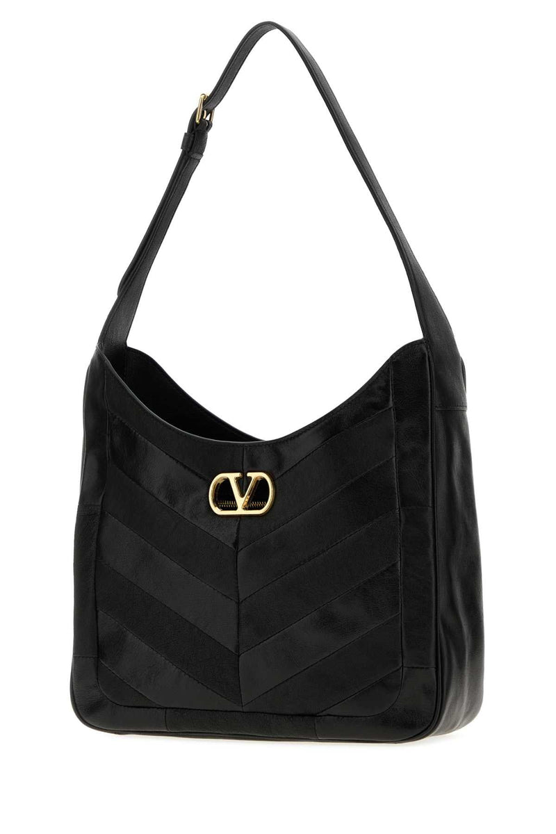 Valentino Garavani Quilted Leather Shoulder Bag — Black