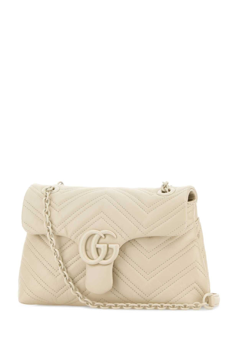 Gucci Gg Marmont Shoulder Bag — Beige