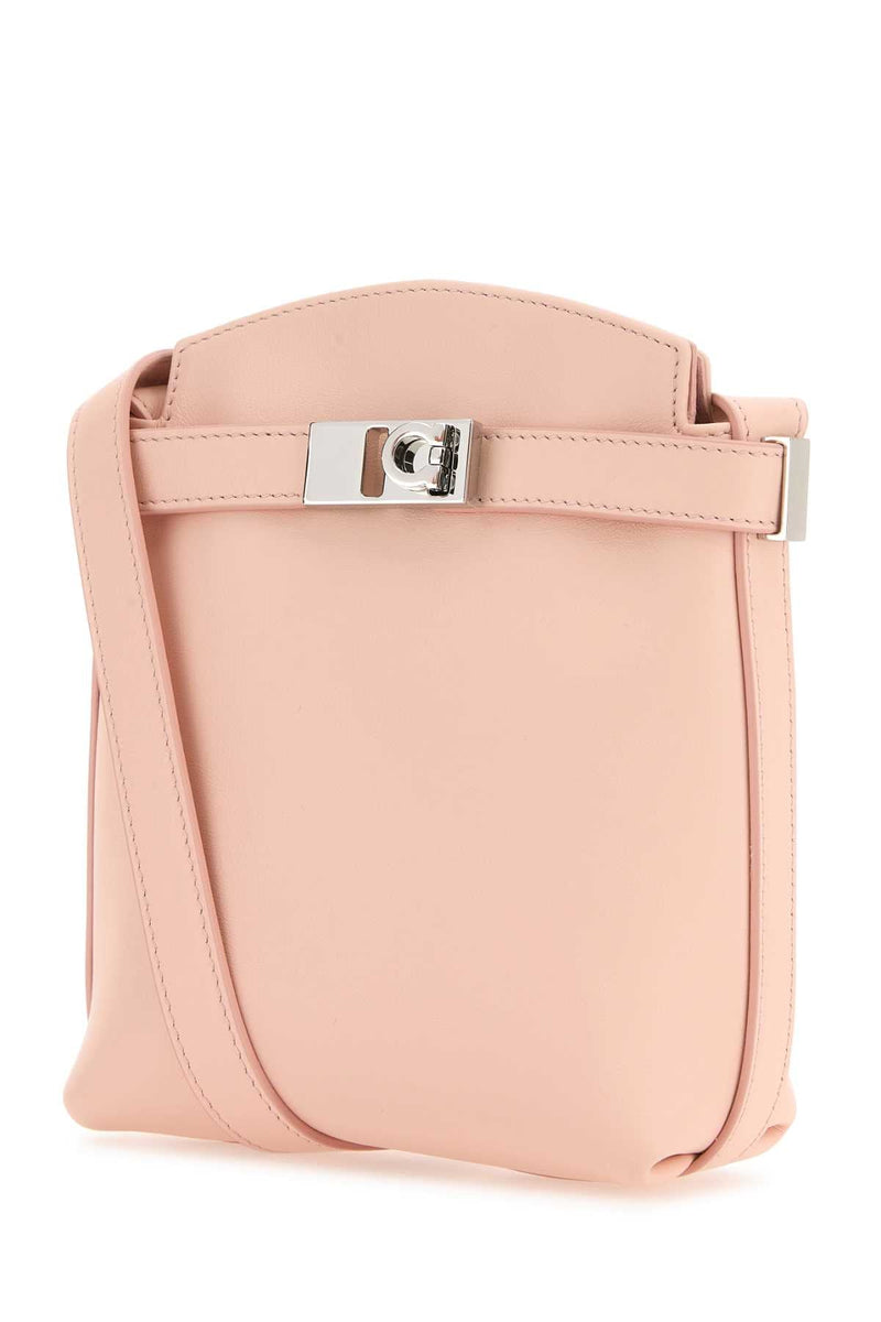 Ferragamo Gancini-Clasp Leather Phone Case — Pink Card Cases