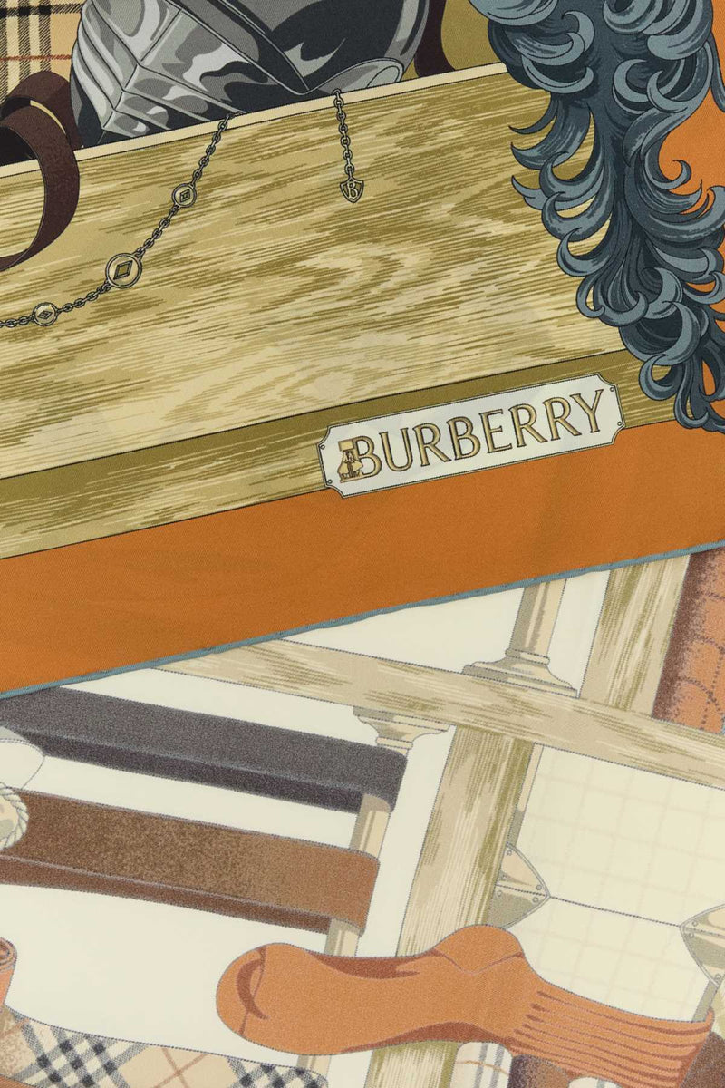 Burberry Wardrobe Silk Scarf — Orange Exterior: Scarfs