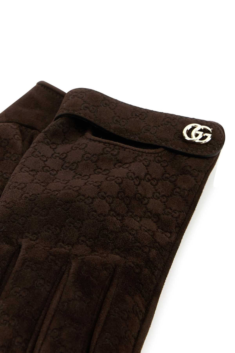 Gucci Elysees Gloves — Brown