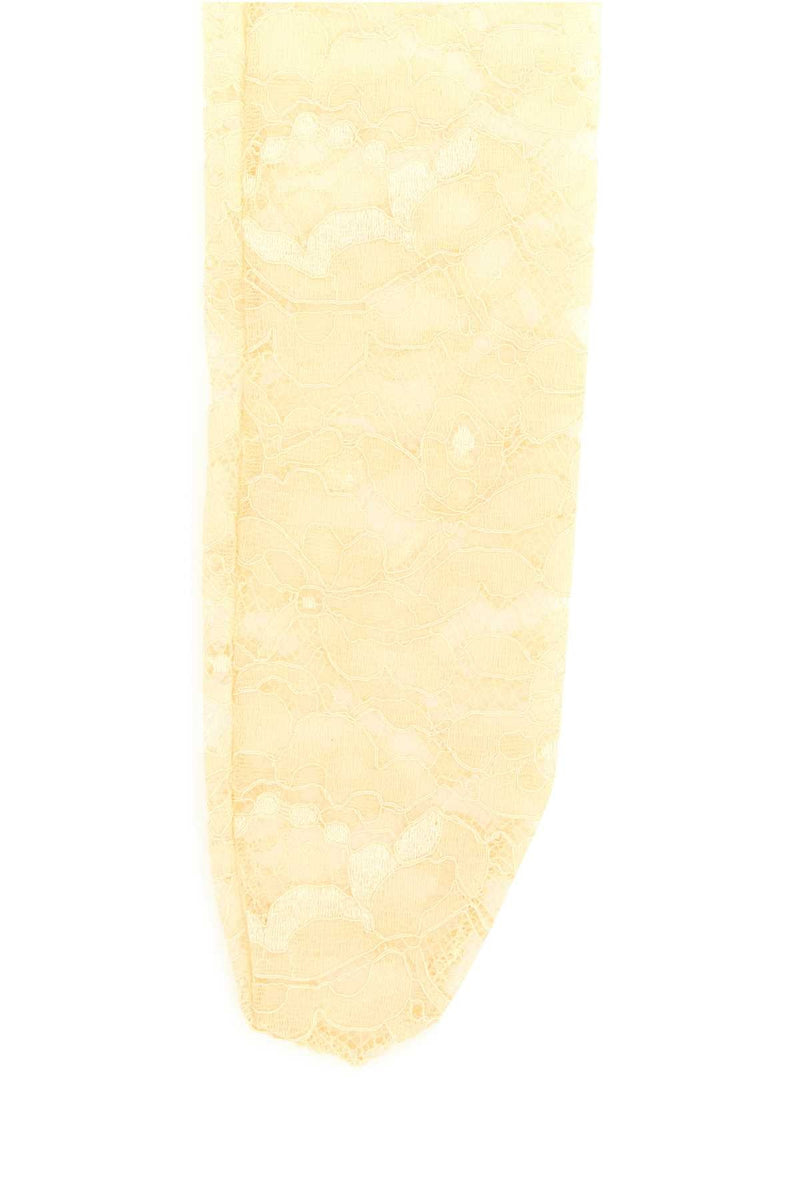 Valentino Garavani Pizzo Socks — Beige Glove