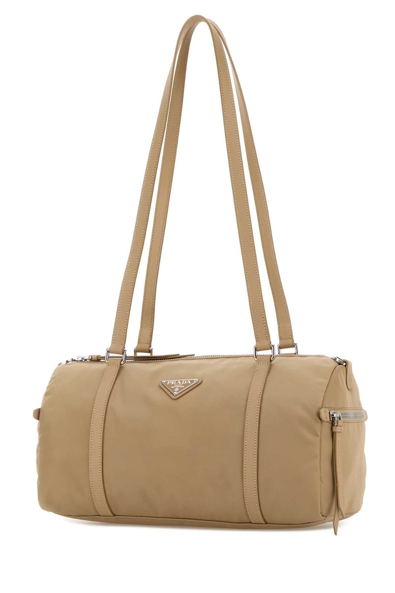 Prada Re-Nylon Shoulder Bag — Beige
