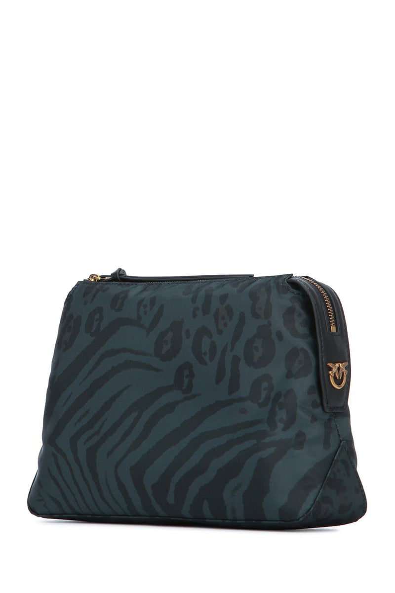 Pinko Case Clutch — Teal Nylon