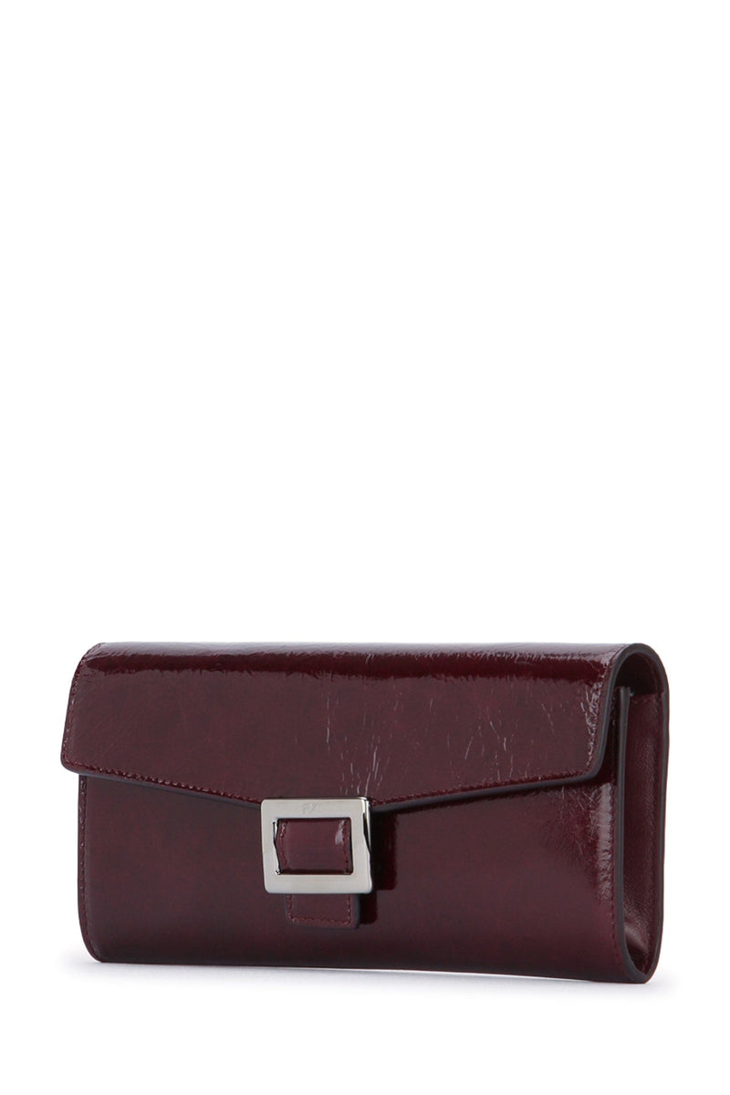 Roger Vivier Patent Leather Clutch — Burgundy