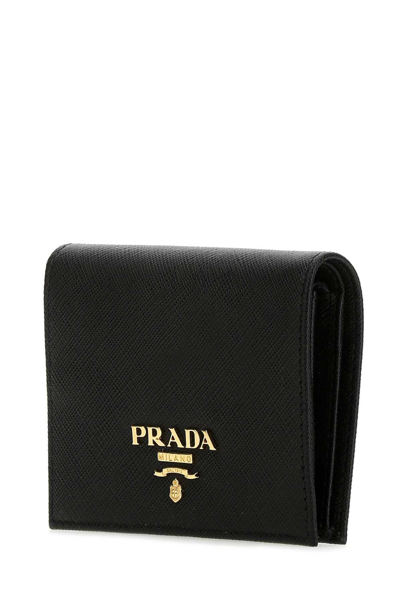 Prada Saffiano Leather Wallet — Black Vitello