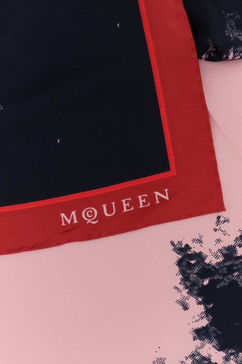 Alexander Mcqueen Exploded Scarf — Pink Exterior: Silk Scarfs
