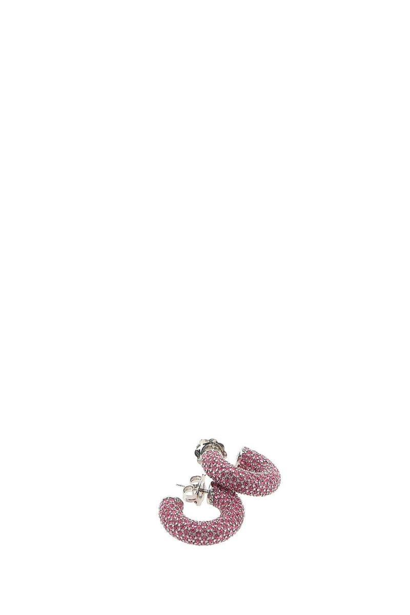 Amina Muaddi Cameron Earrings — Pink
