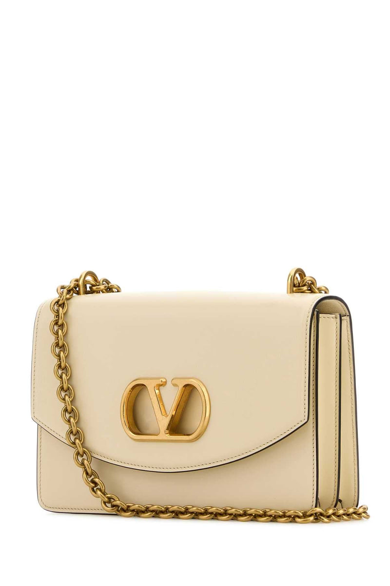 Valentino Garavani Vain Shoulder Bag — Beige Calf Leather - Bos Taurus