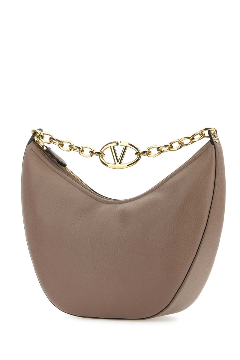 Valentino Garavani Moon Hobo Bag — Beige