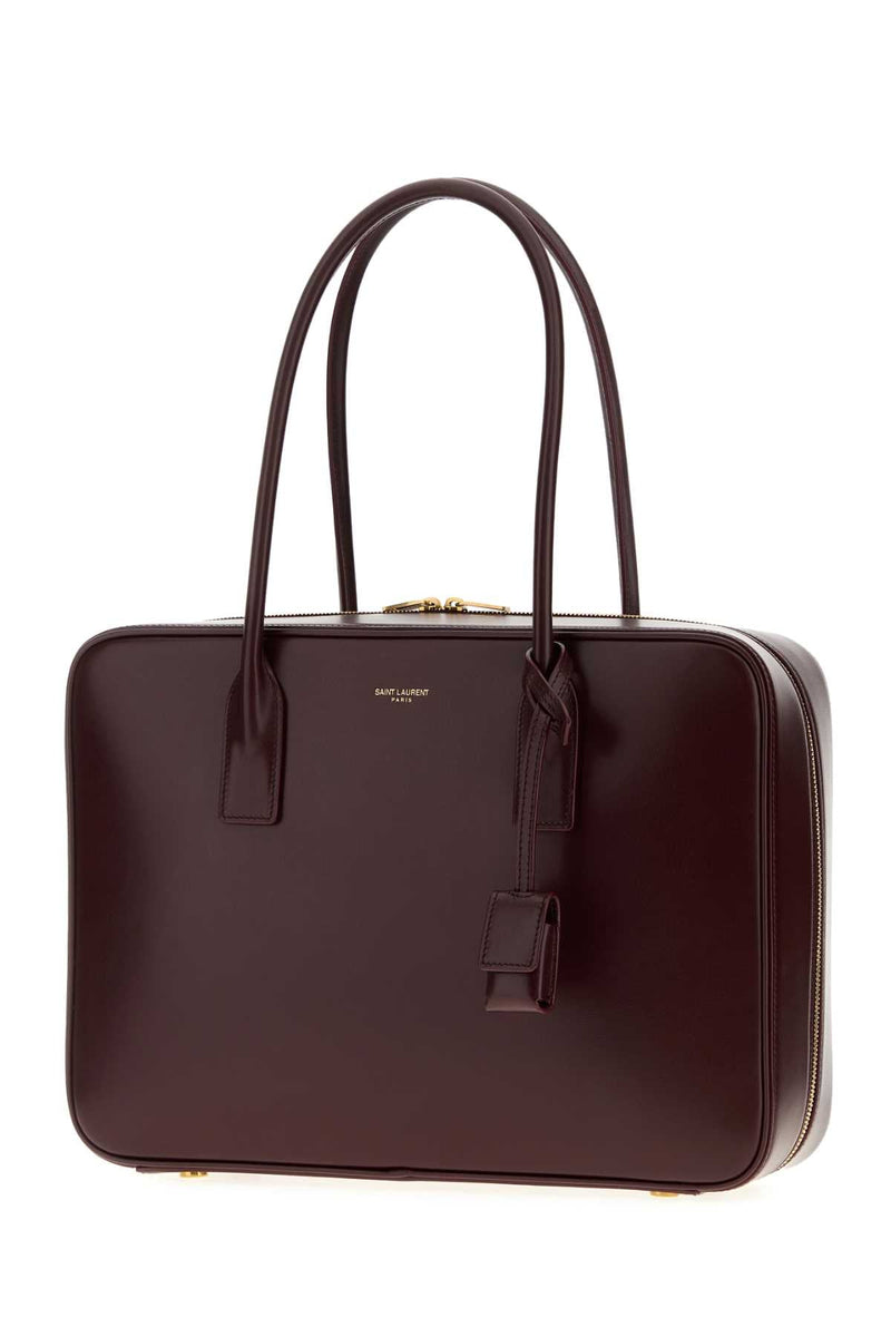 Saint Laurent Bauletto Shoulder Bag — Brown