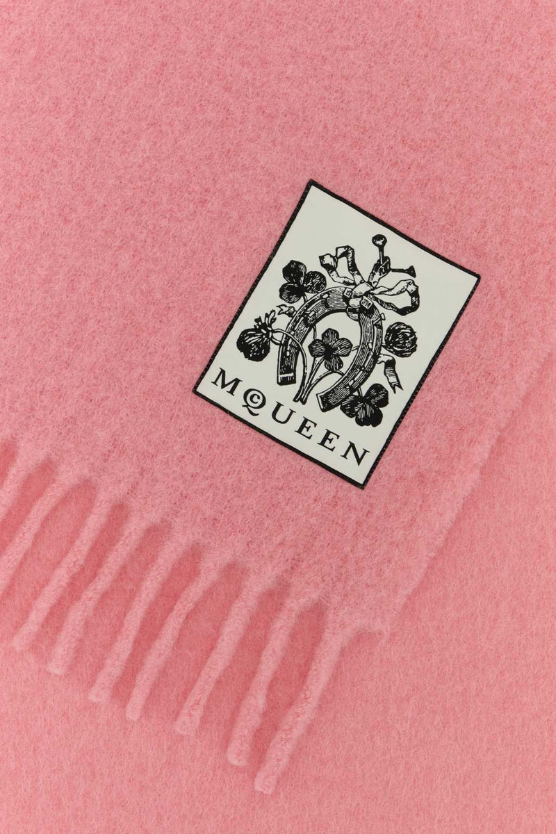 Alexander Mcqueen Sc Solid Scarf — Pink Cosy Scarfs