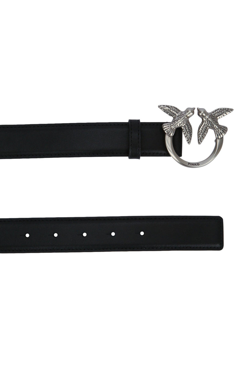 Pinko Belt — Black Leather