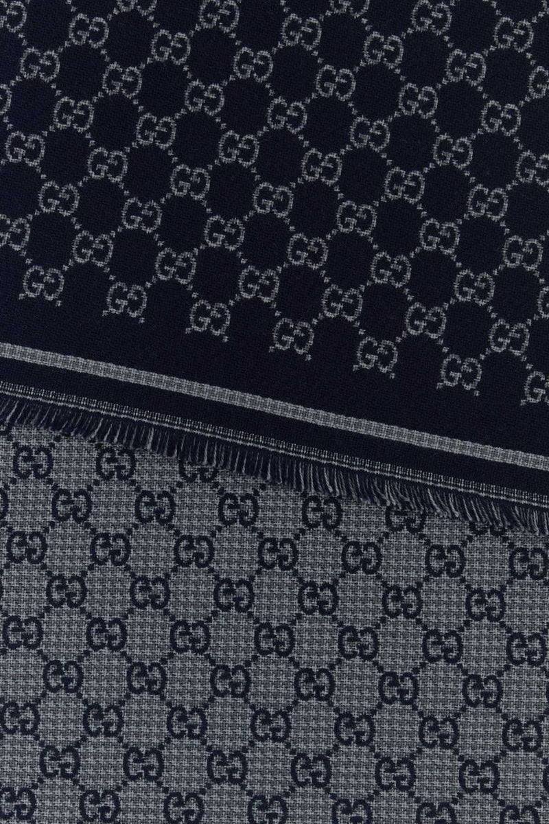 Gucci Stenmix Scarf — Navy Exterior: Wool Scarfs