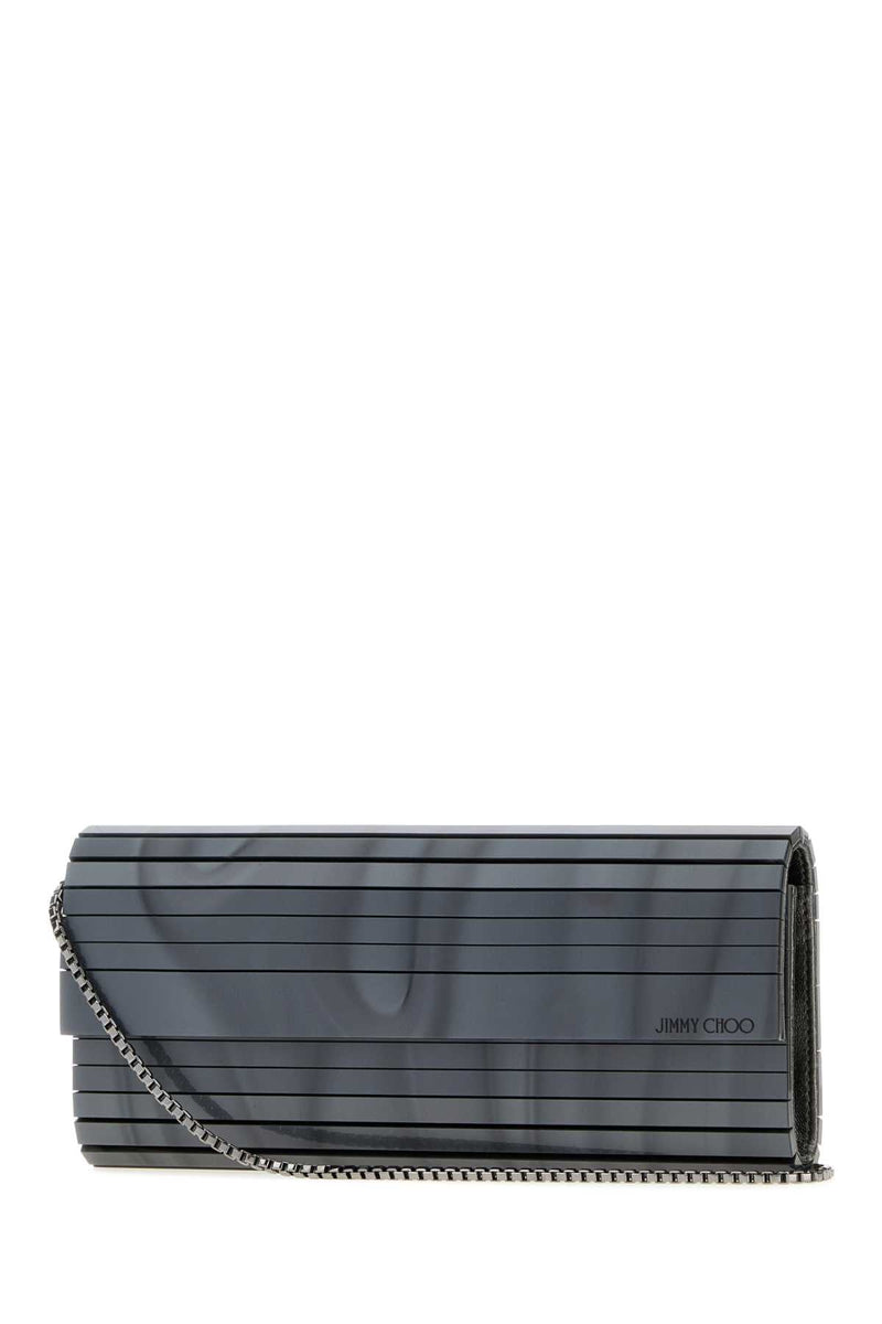 Jimmy Choo Clutch — Gray Exterior: Pvc Lining: Fabric
