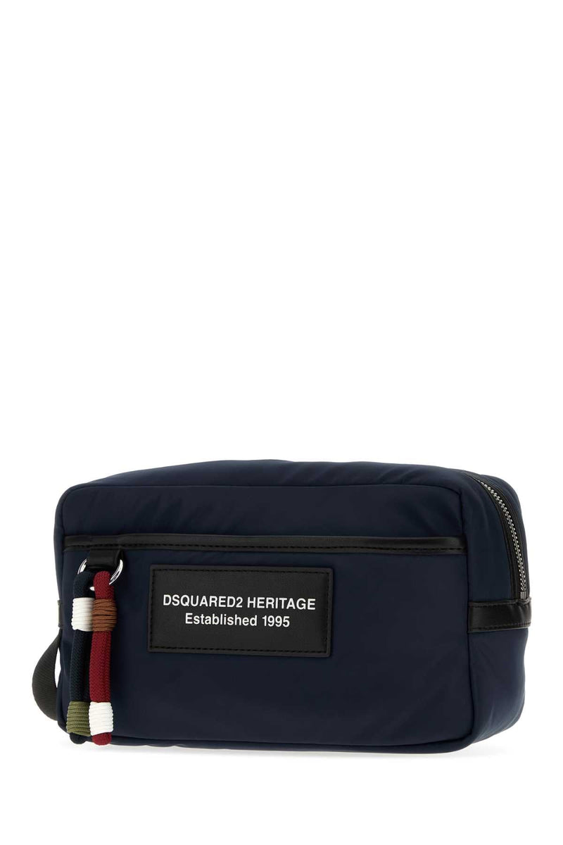 Dsquared2 Heritage Travel Wallet — Navy